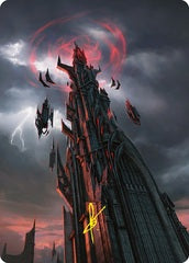 Barad-dur (54/81) Art Card (ALTR) - Gold-Stamped Signature