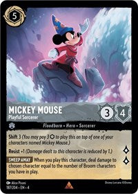 Mickey Mouse, Playful Sorcerer (0187) - Cold Foil
