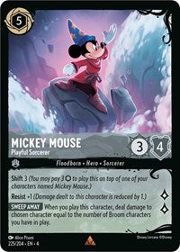 Mickey Mouse, Playful Sorcerer (0225) - Cold Foil