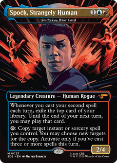 Spock, Strangely Human [Stella Lee, Wild Card] (0025) (Borderless) (SDS) - Foil