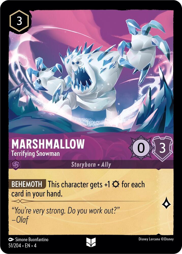 Marshmallow, Terrifying Snowman (0051) - Cold Foil