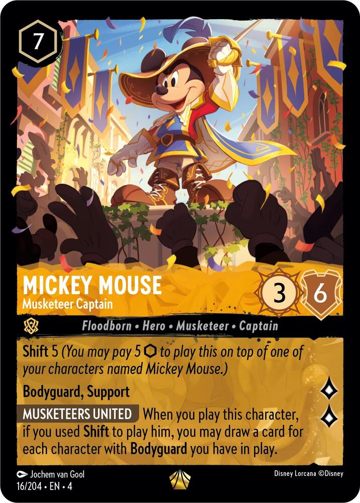 Mickey Mouse, Musketeer Captain (0016) - Cold Foil
