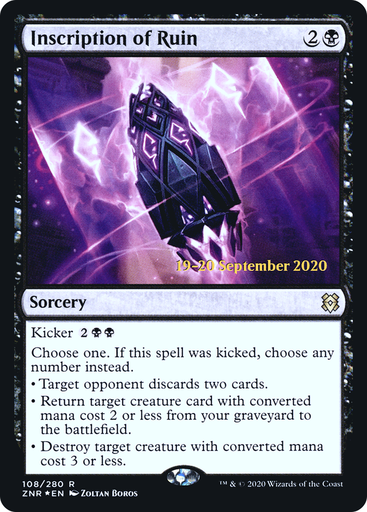Inscription of Ruin (108) (Prerelease) - Foil