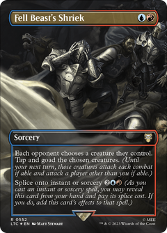 Fell Beast's Shriek (0552) (Borderless) - Surge Foil
