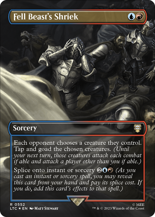Fell Beast's Shriek (0552) (Borderless) - Surge Foil