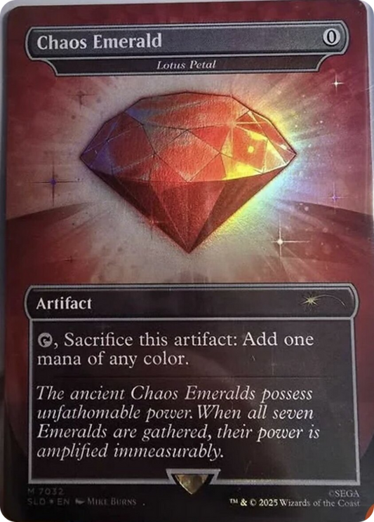 Chaos Emerald [Lotus Petal] (7032) (Borderless) (Red) - Foil