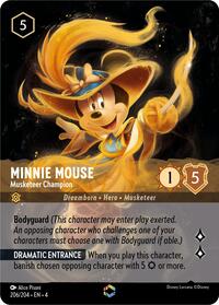 Minnie Mouse, Musketeer Champion (0206) (Enchanted) - Inkwash Foil