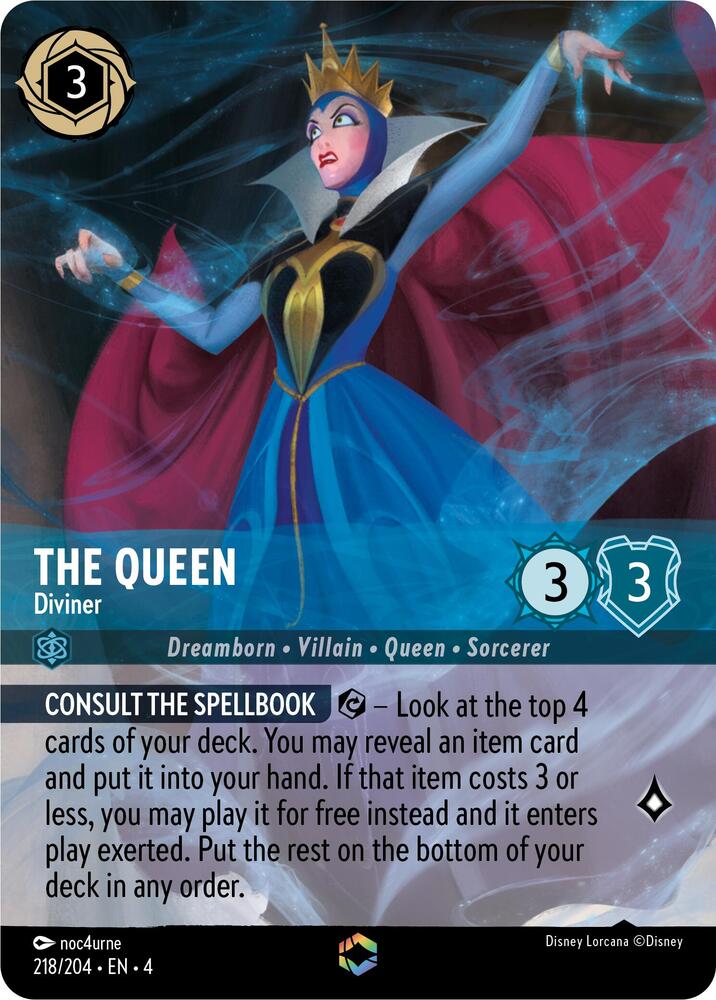 The Queen, Diviner (0218) (Enchanted) - Inkwash Foil