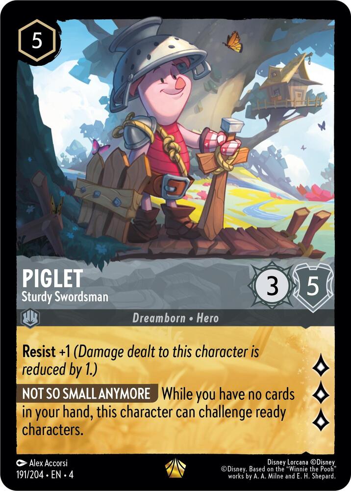 Piglet, Sturdy Swordsman (0191) - Cold Foil