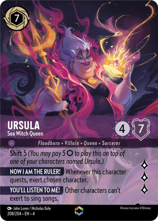 Ursula, Sea Witch Queen (0208) (Enchanted) - Inkwash Foil