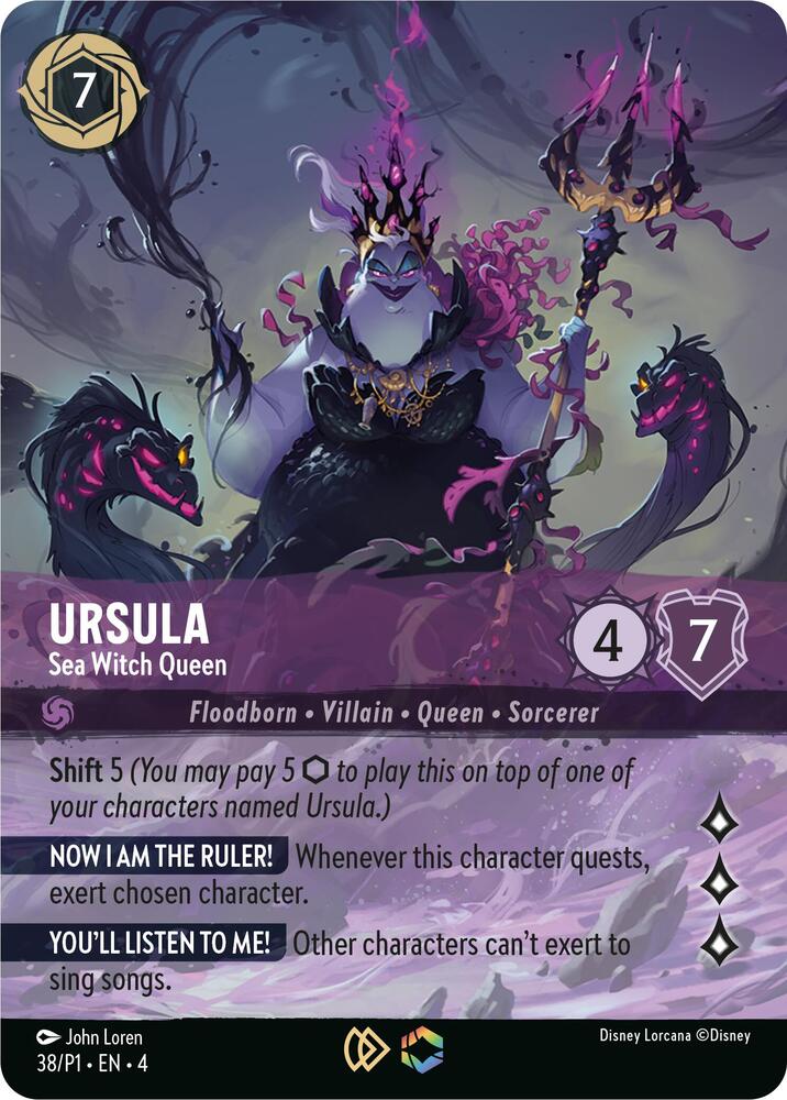 Ursula, Sea Witch Queen (38/P1) - Satin Holographic Foil