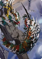 Atraxa's Skitterfang (55/81) Art Card (AONE) - Gold-Stamped Signature