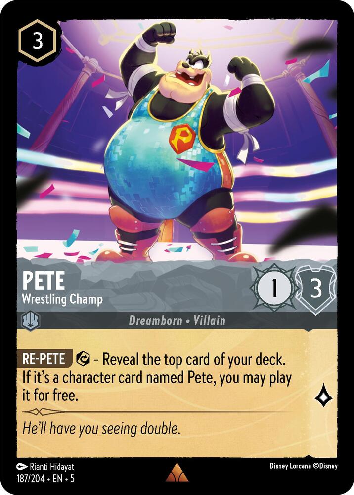 Pete, Wrestling Champ (0187) - Cold Foil