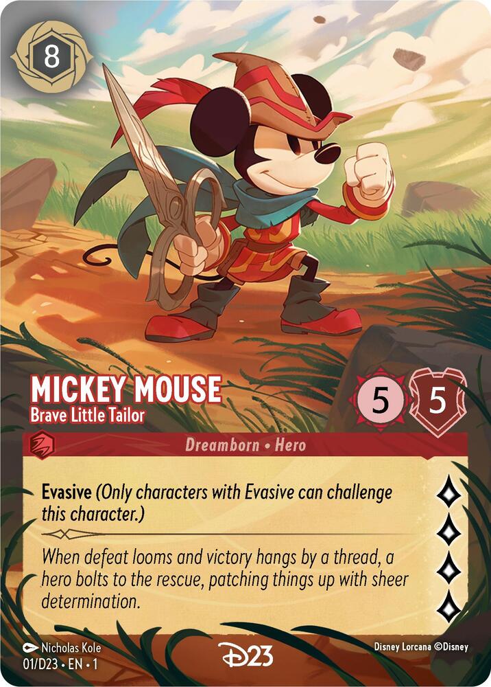 Mickey Mouse, Brave Little Tailor (01/D23) - Satin Holographic Foil