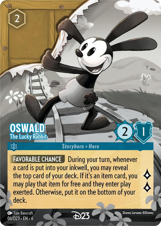 Oswald, The Lucky Rabbit (06/D23) - Satin Holographic Foil