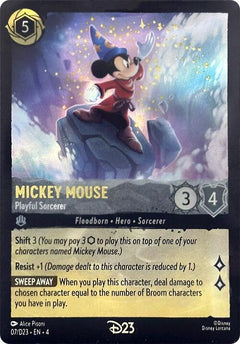 Mickey Mouse, Playful Sorcerer (07/D23) - Satin Holographic Foil