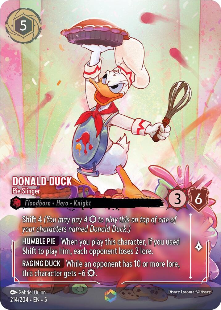 Donald Duck, Pie Slinger (0214) (Enchanted)  - Inkwash Foil