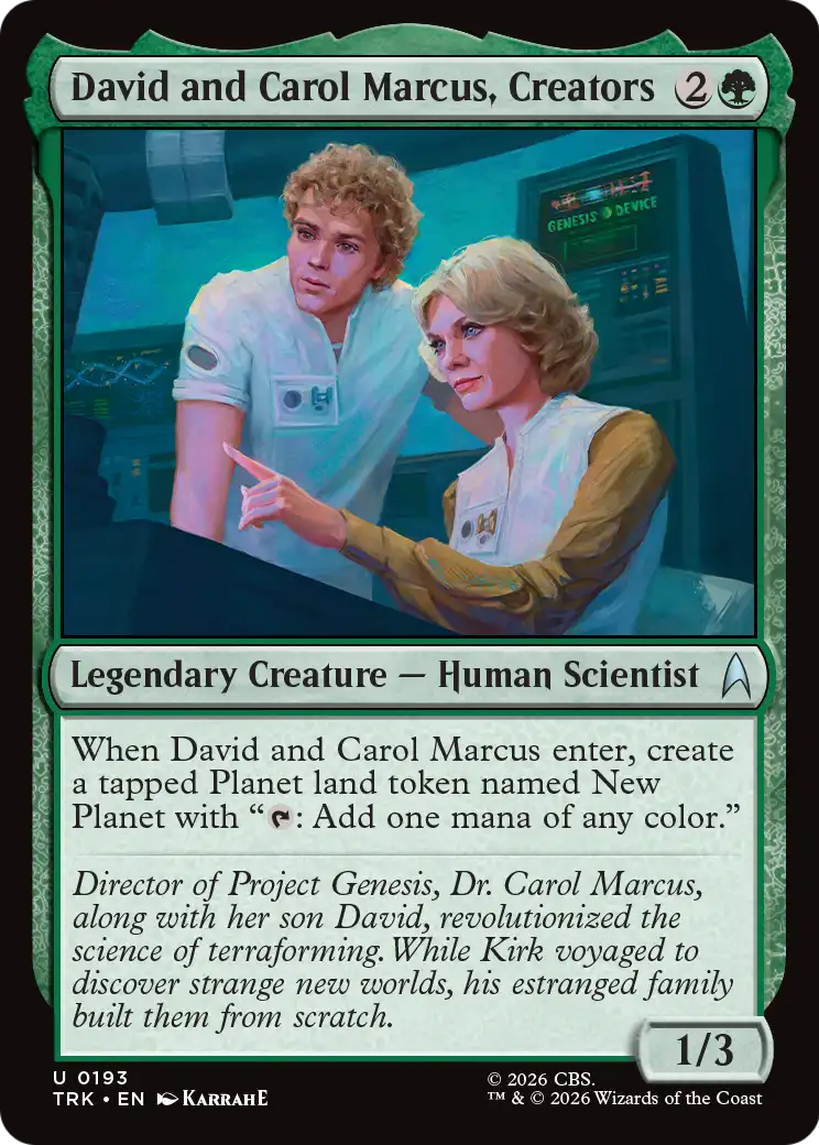 David and Carol Marcus, Creators (TRK)