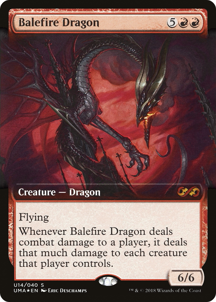 Balefire Dragon (U14) (Extended Art) - Foil