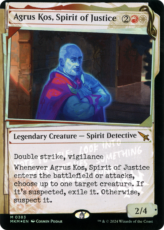 Agrus Kos, Spirit of Justice (0383) (Showcase) - Invisible Ink Foil