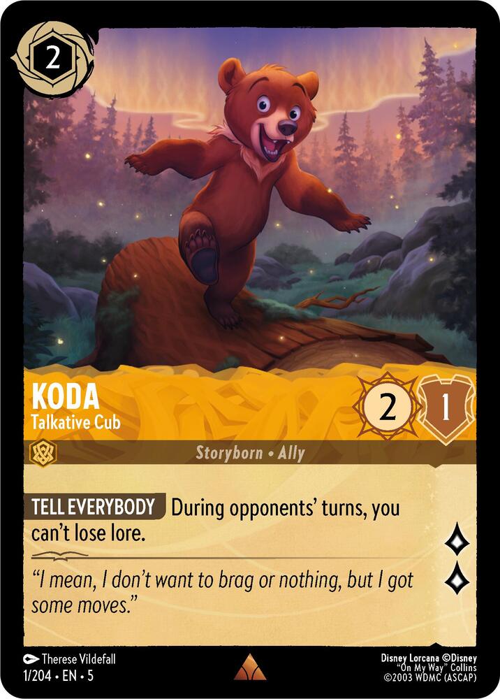 Koda, Talkative Cub (0001) - Cold Foil