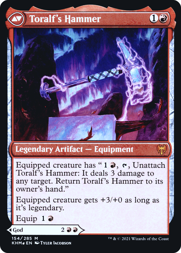 Toralf, God of Fury // Toralf's Hammer (154) (Prerelease) (PKHM) - Foil