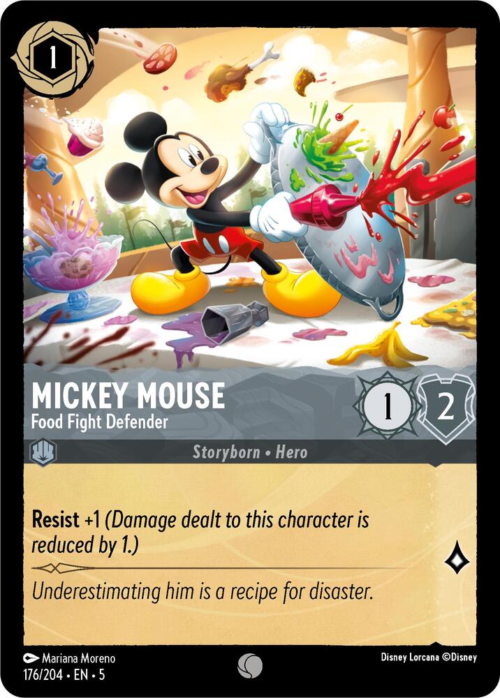 Mickey Mouse, Food Fight Defender (0176) - Cold Foil