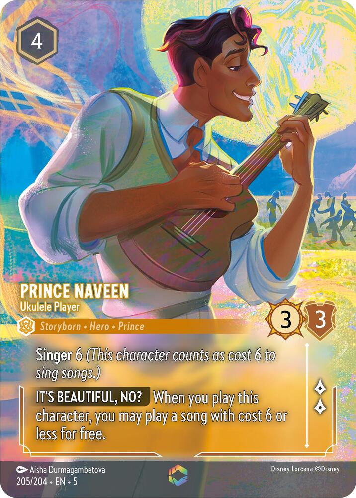 Prince Naveen, Ukulele Player (0205) (Enchanted)  - Inkwash Foil