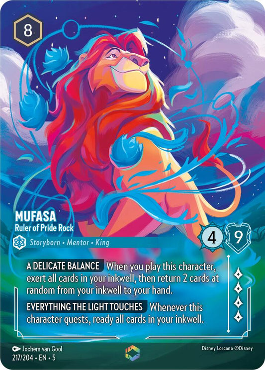 Mufasa, Ruler of Pride Rock (0217) (Enchanted) - Inkwash Foil