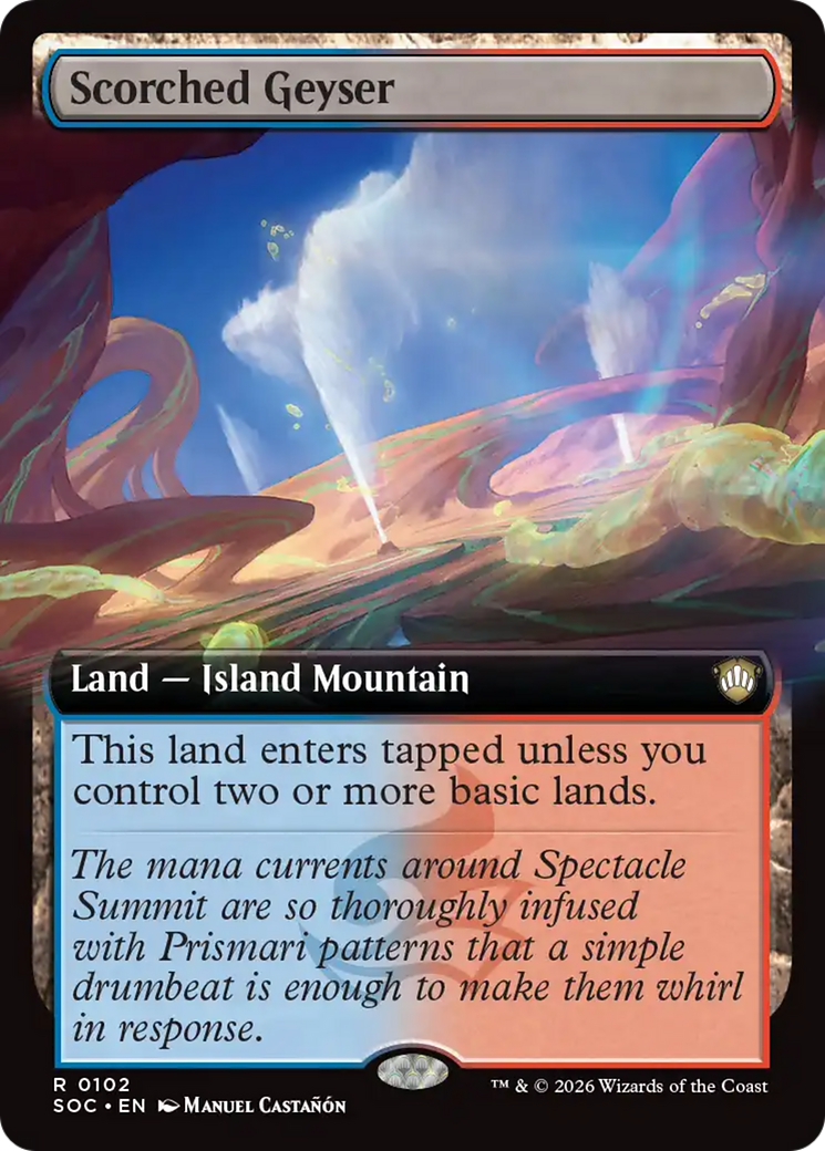 Scorched Geyser (0102) (Extended Art) (SOC)