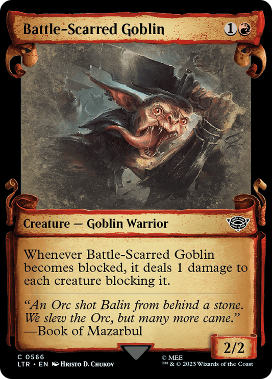Battle-Scarred Goblin (0566) (Showcase) - Silver Foil