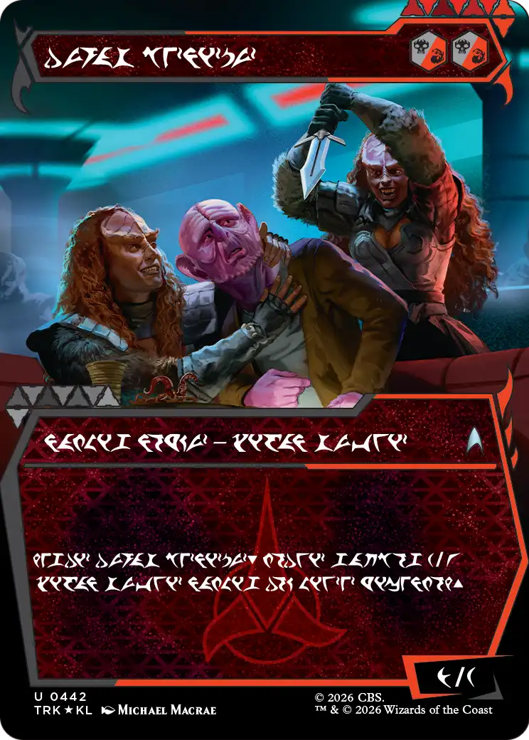 The Duras Sisters (0442) (Klingon Script) (Showcase) (TRK) - Surge Foil