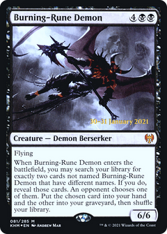 Burning-Rune Demon (081) (Prerelease) - Foil