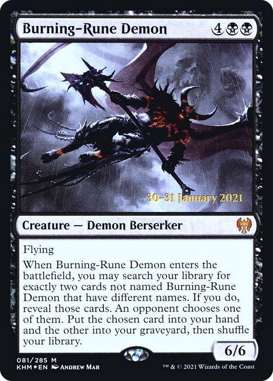 Burning-Rune Demon (081) (Prerelease) - Foil