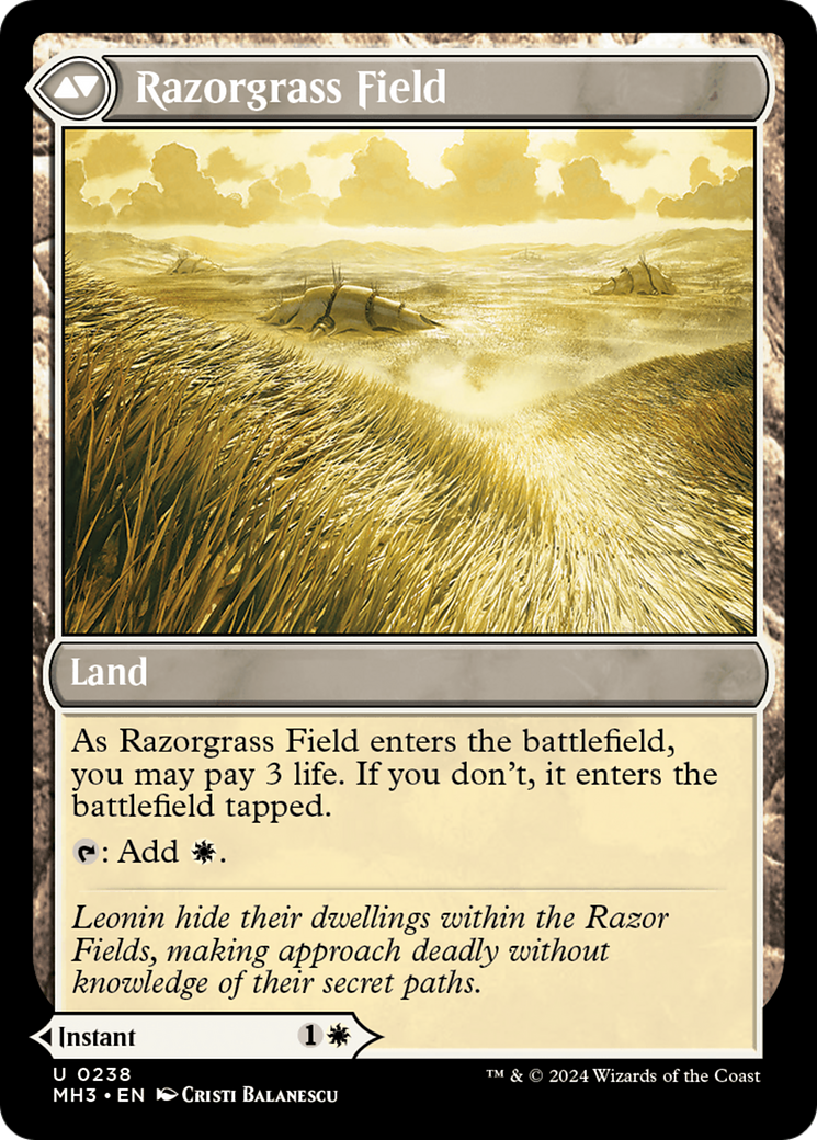 Razorgrass Ambush // Razorgrass Field (MH3) - Foil