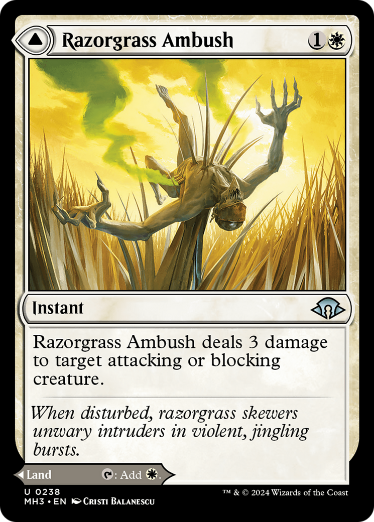 Razorgrass Ambush // Razorgrass Field (MH3) - Foil