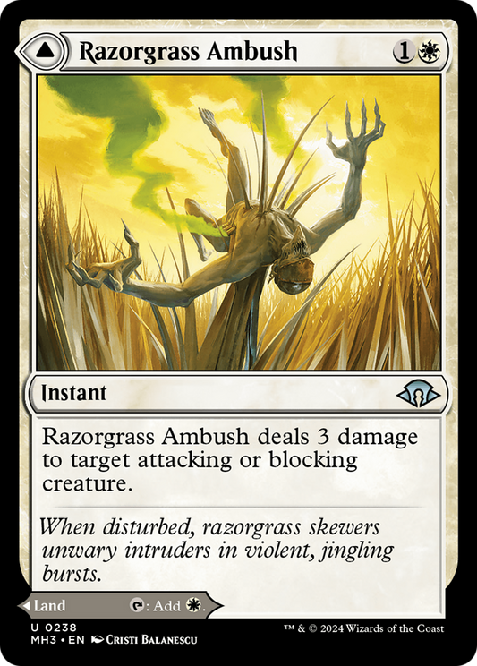 Razorgrass Ambush // Razorgrass Field (MH3) - Foil