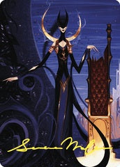Ashiok, Wicked Manipulator (57/81) Art Card (AWOE) - Gold-Stamped Signature