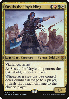 Saskia the Unyielding (Oversized) - Foil
