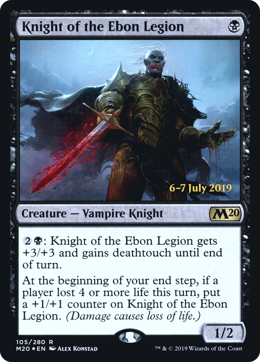 Knight of the Ebon Legion (105) (Prerelease) - Foil