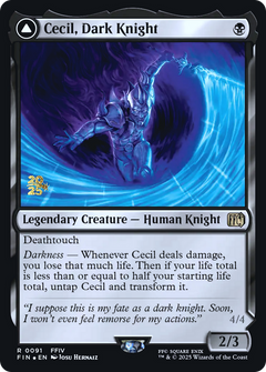 Cecil, Dark Knight // Cecil, Redeemed Paladin (0091) (Prerelease) (PFIN) - Foil