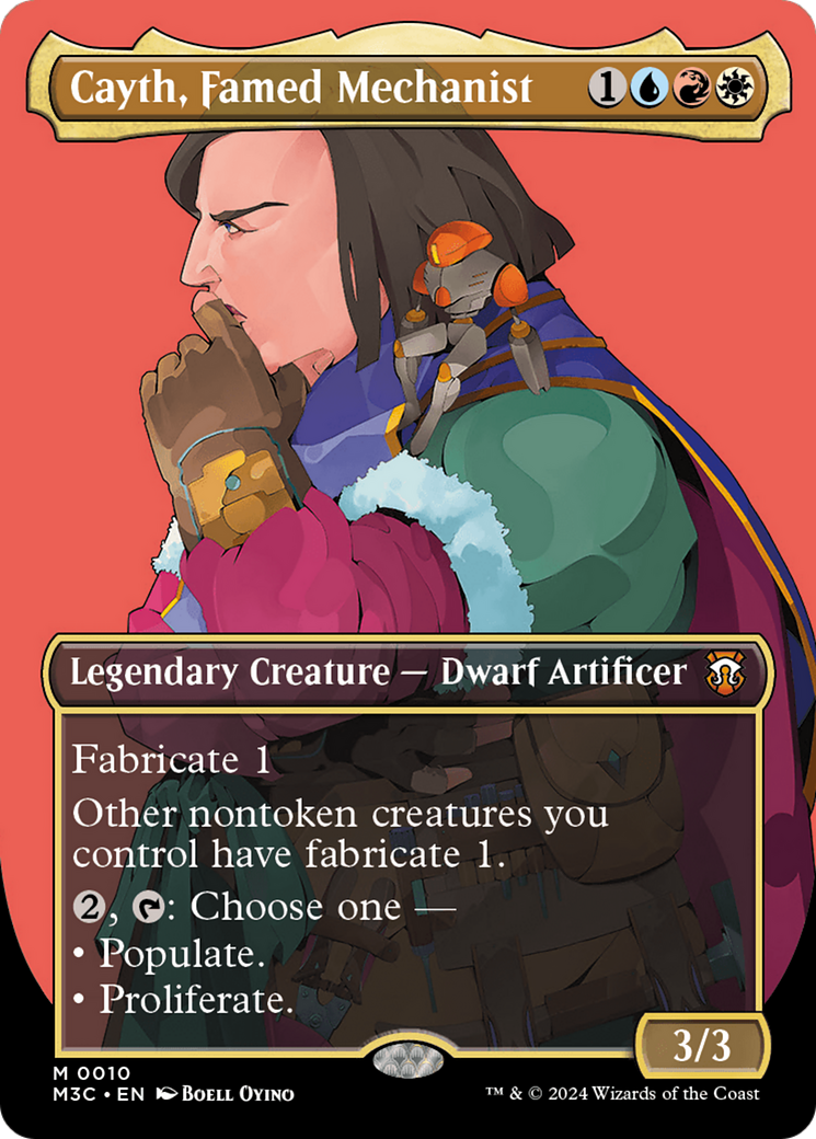 Cayth, Famed Mechanist (0010) (Borderless) - Foil