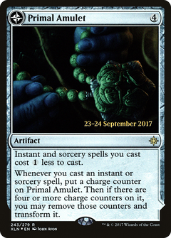 Primal Amulet // Primal Wellspring (243) (Prerelease) (PXLN) - Foil