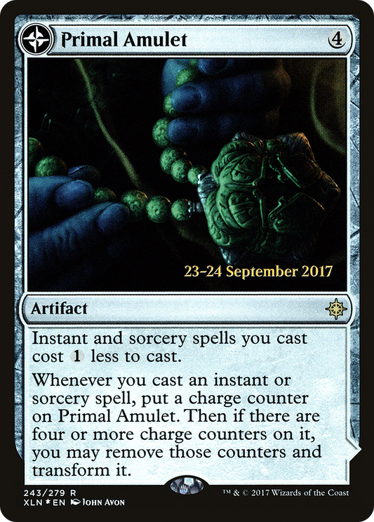 Primal Amulet // Primal Wellspring (243) (Prerelease) (PXLN) - Foil