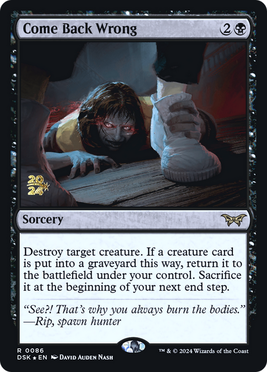 Come Back Wrong (0086) (Prerelease) - Foil