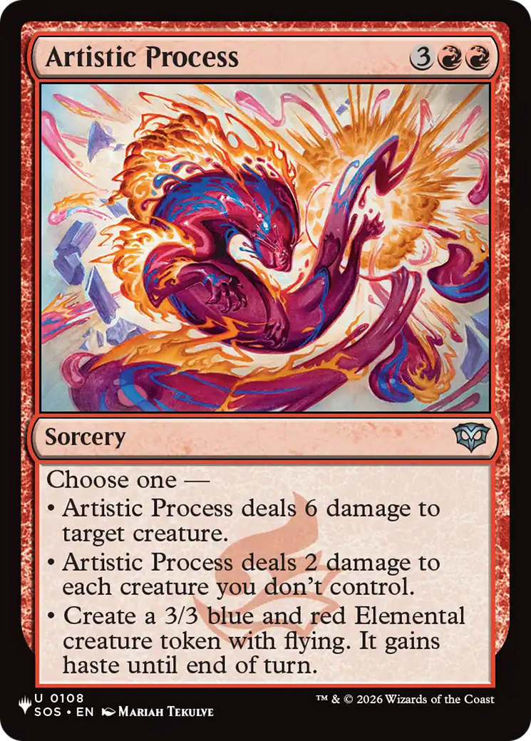 Artistic Process (SOS-108) (PLST)