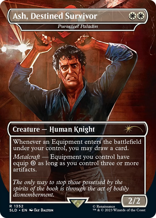 Ash, Destined Survivor [Puresteel Paladin] (1352) (Borderless)