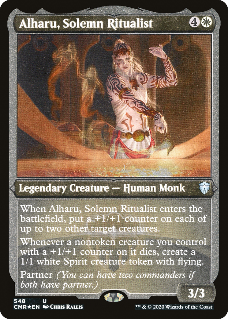 Alharu, Solemn Ritualist - Foil Etched