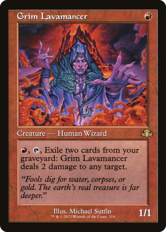 Grim Lavamancer (324) (Retro Frame) - Foil