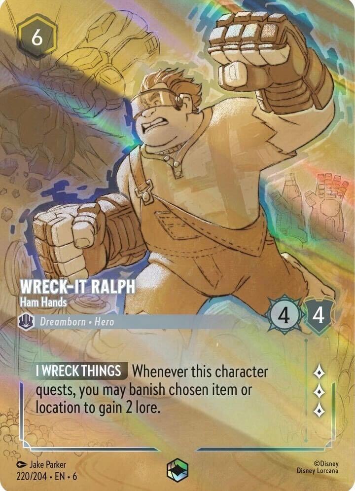 Wreck-It Ralph, Ham Hands (0220) (Enchanted) - Inkwash Foil
